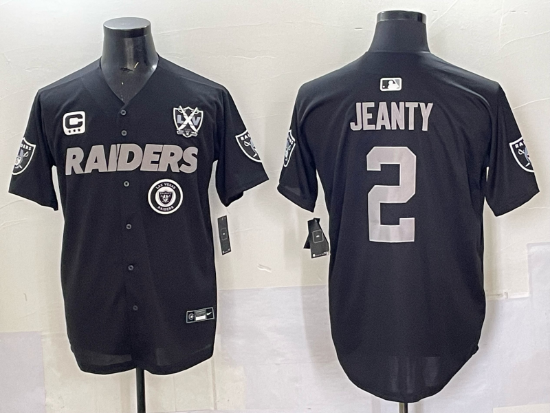 Men Oakland Raiders #2 Jeanty Black 2025 Nike NFL jersey 003